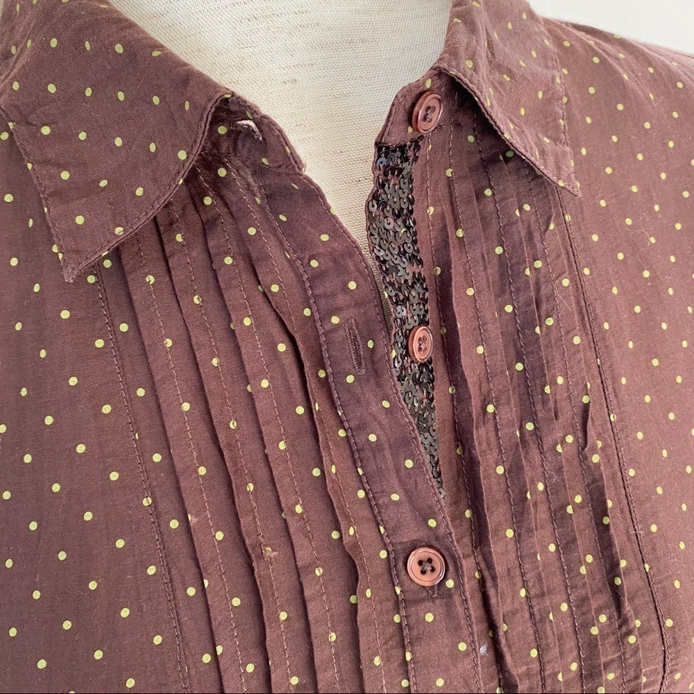 Boden cotton silk blend blouse sequin size 6 - Picture 2 of 8